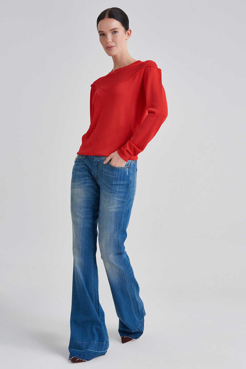 7 For All Mankind Kadın İspanyol Paça Jeans - 4