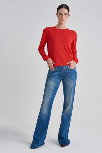 7 For All Mankind Kadın İspanyol Paça Jeans - 5