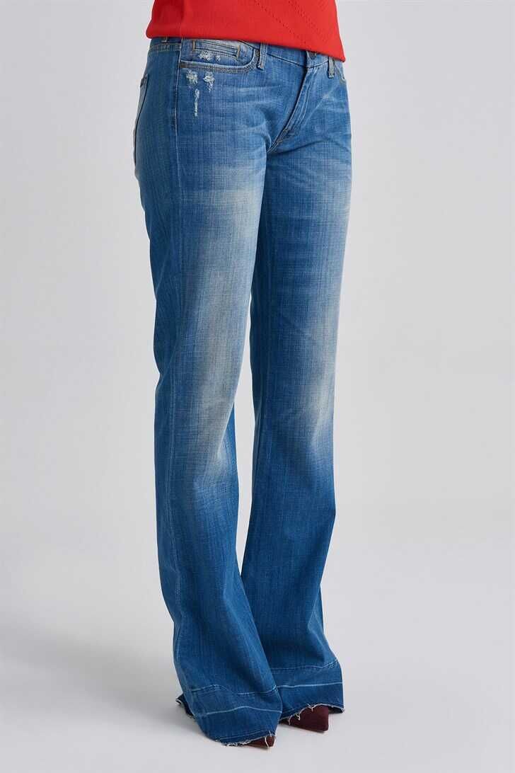 7 For All Mankind Kadın İspanyol Paça Jeans - 6