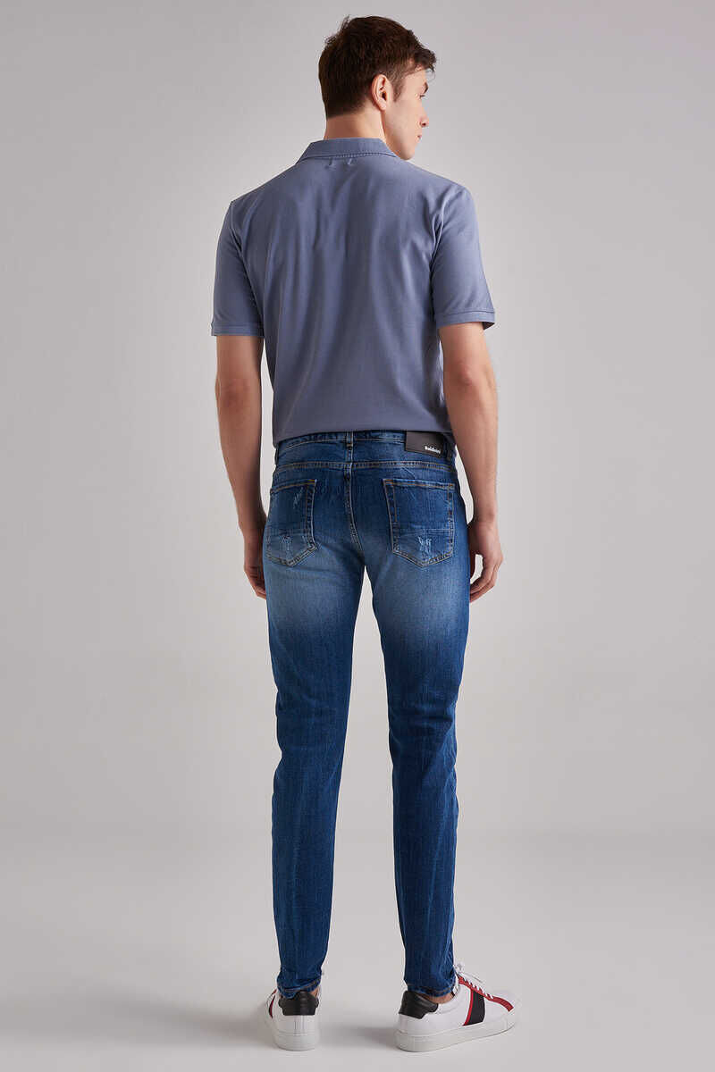 Baldinini Erkek Normal Bel Dar Paça Jeans - 4
