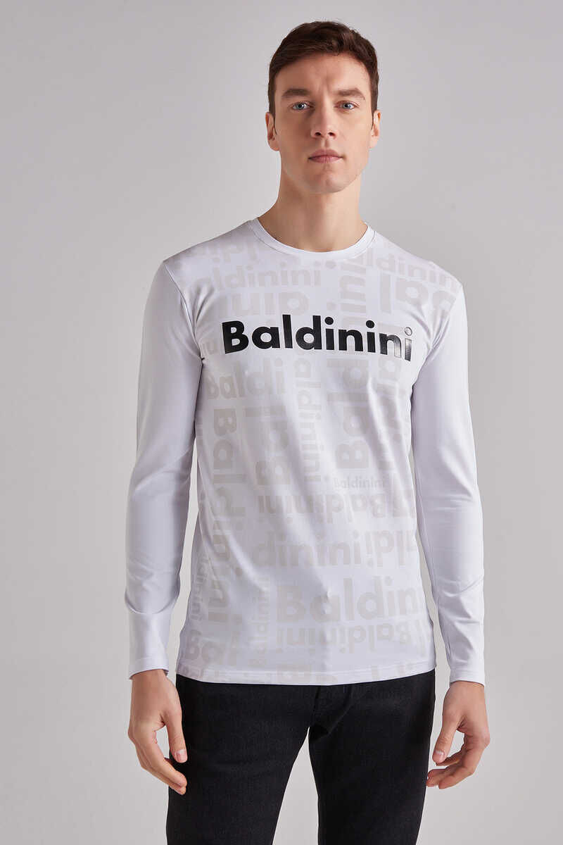Baldinini Erkek Uzun Kollu Bisiklet Yaka T-Shirt - 1