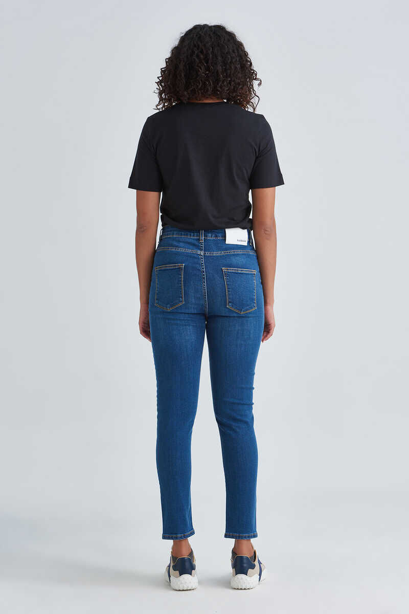 Baldinini Kadın Yüksel Bel Mom Jeans - 4