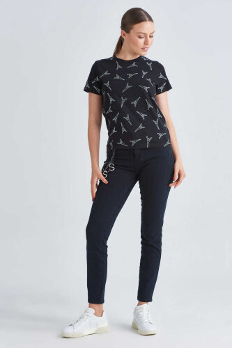 Balenciaga Eyfel Kulesi Desenli Kadın T-Shirt - Balenciaga