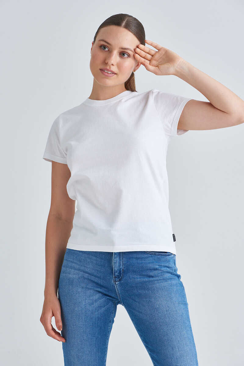 Balenciaga Kadın Bisiklet Yaka T-Shirt - 1