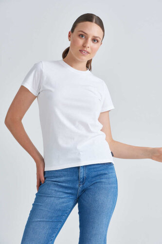 Balenciaga Kadın Bisiklet Yaka T-Shirt - 2