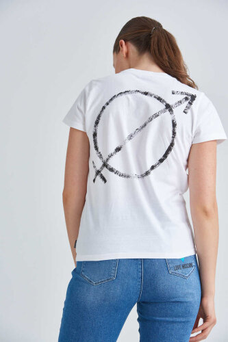 Balenciaga Kadın Bisiklet Yaka T-Shirt - 4