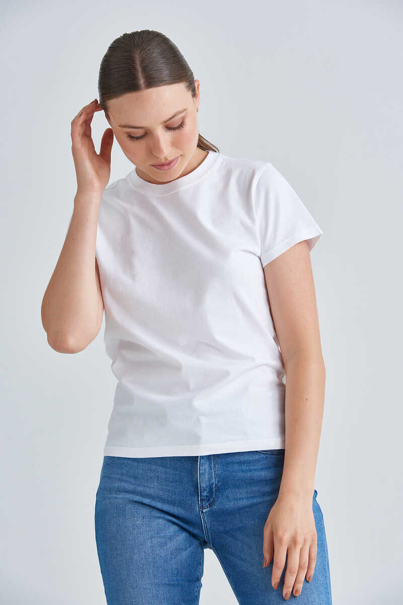 Balenciaga Kadın Bisiklet Yaka T-Shirt - 7