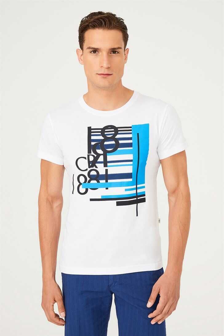 Bisiklet Yaka Erkek T-Shirt - 1