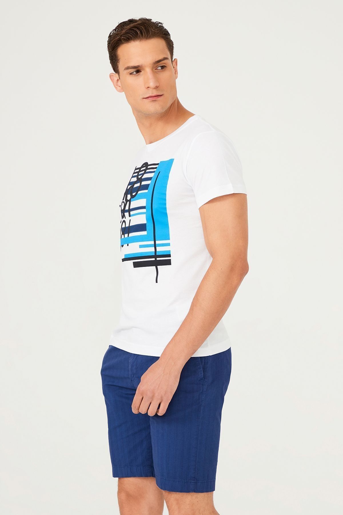 Bisiklet Yaka Erkek T-Shirt - 10