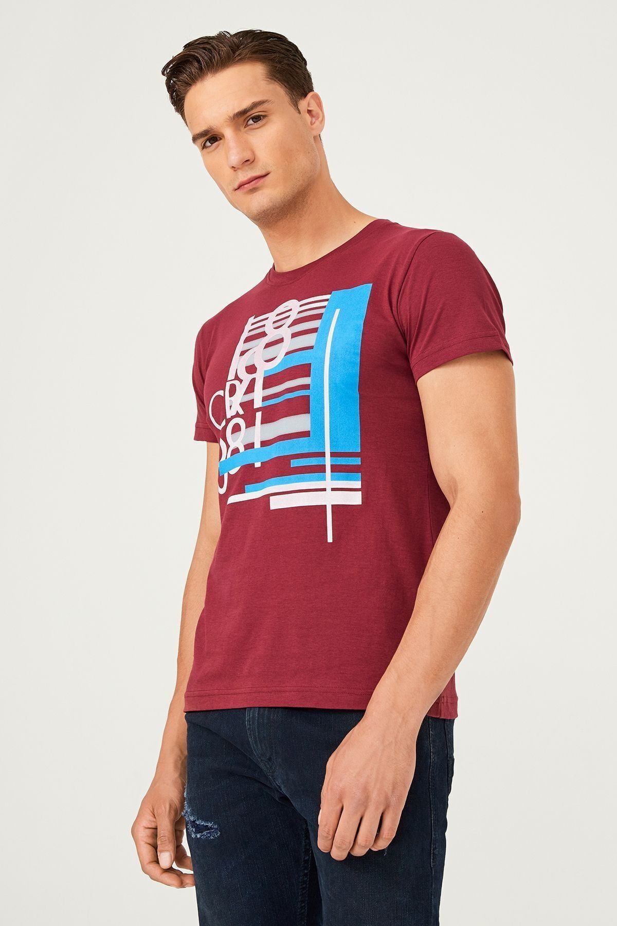Bisiklet Yaka Erkek T-Shirt - 10