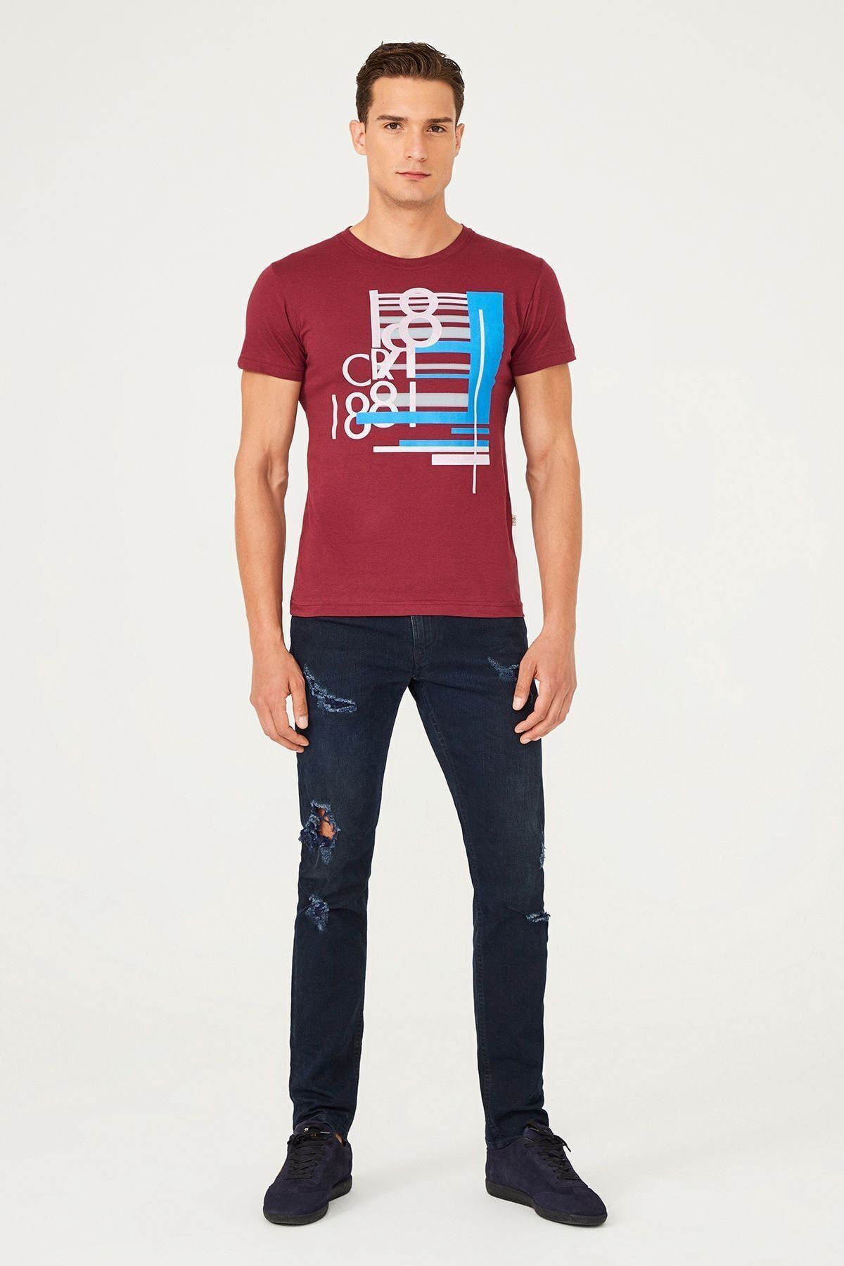 Bisiklet Yaka Erkek T-Shirt - 11