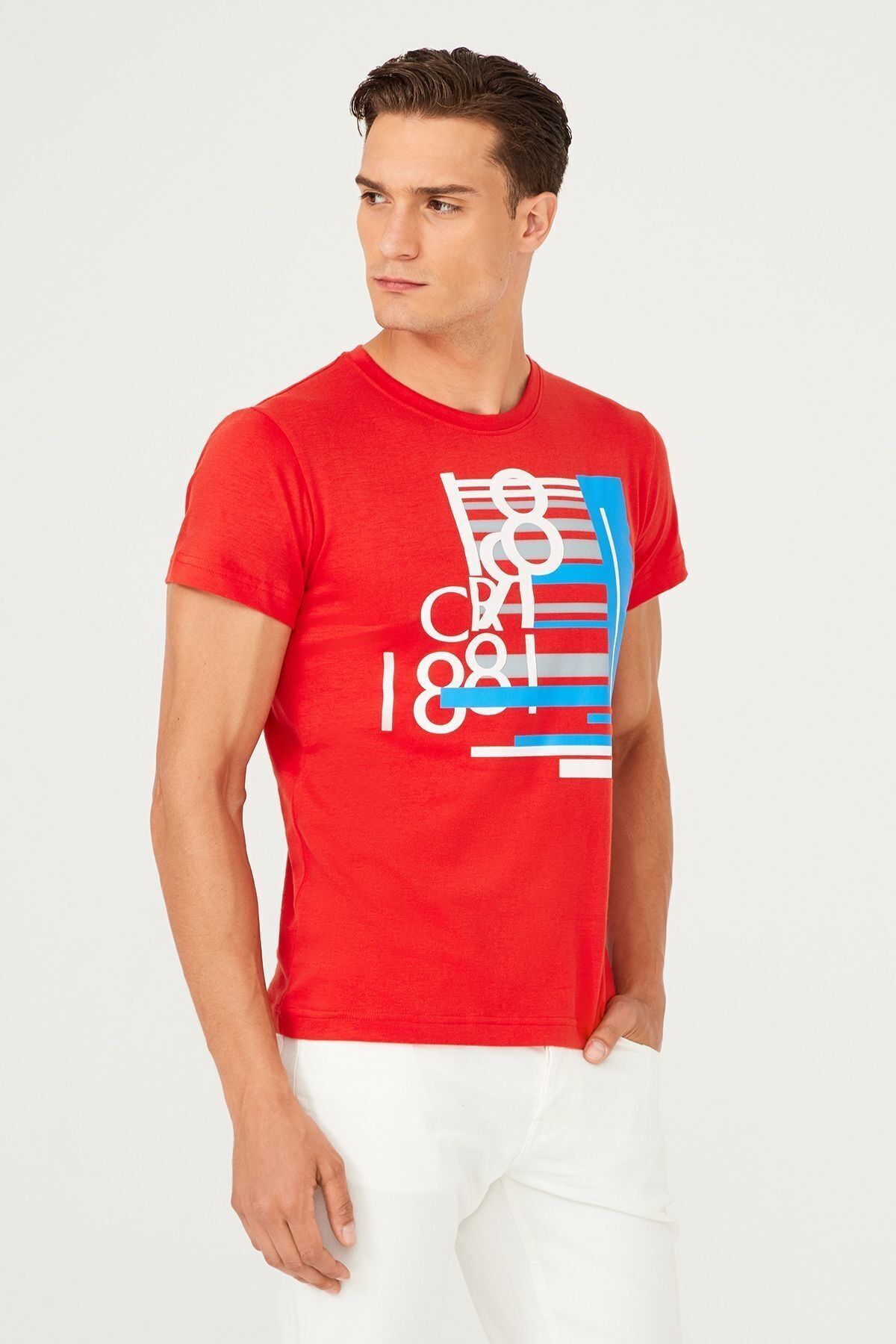 Bisiklet Yaka Erkek T-Shirt - 10