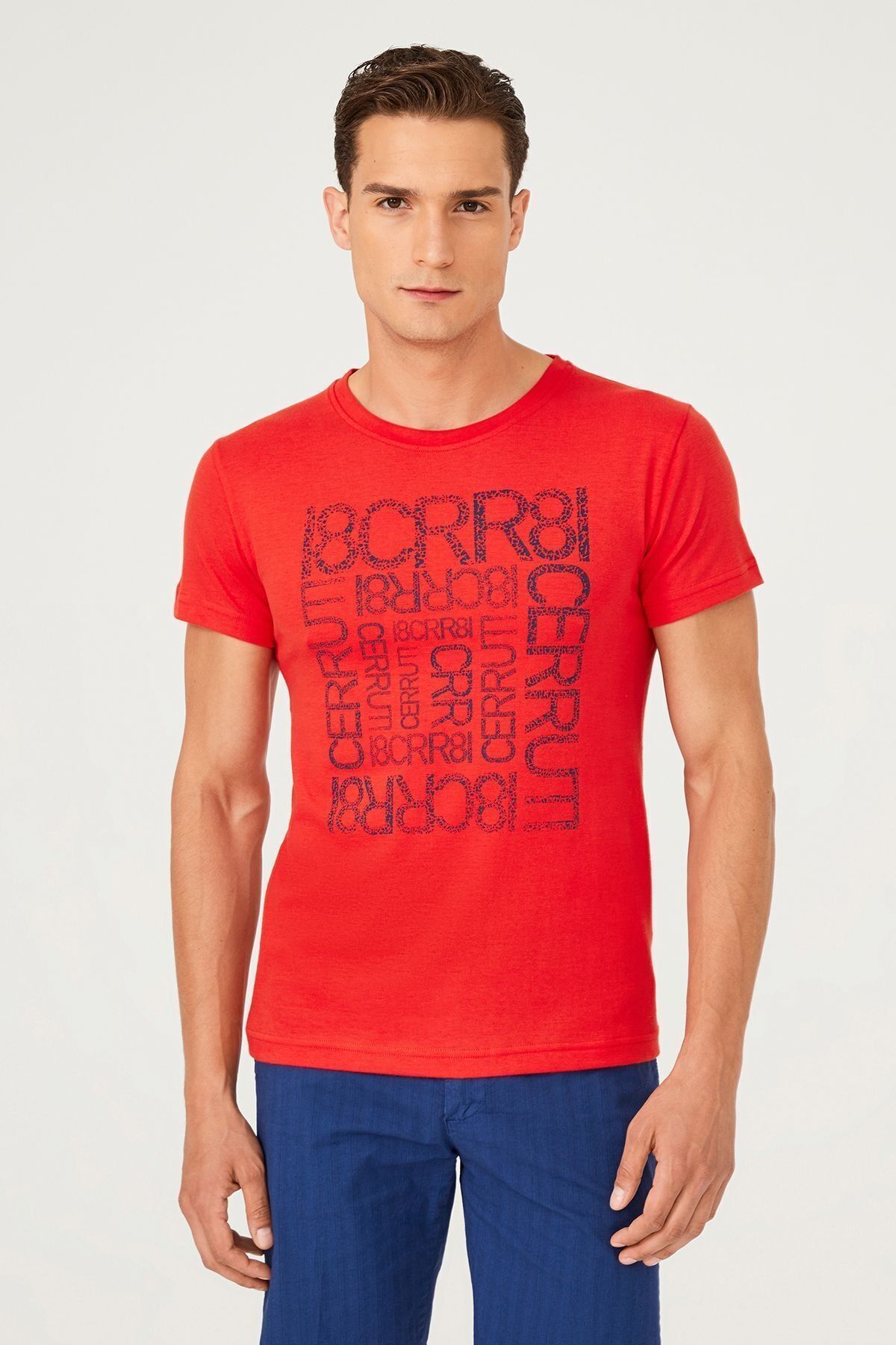 Bisiklet Yaka Erkek T-Shirt - 10