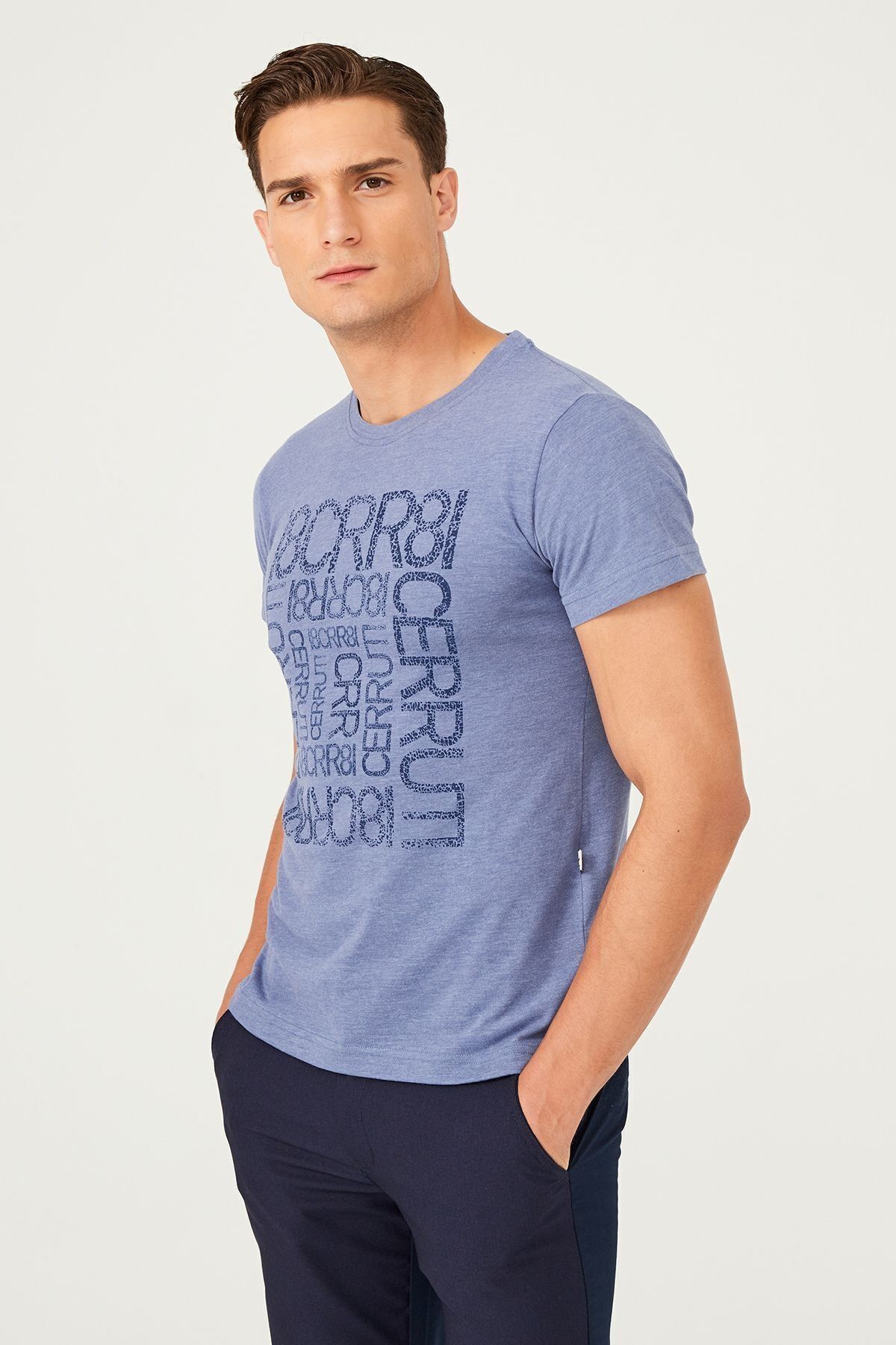 Bisiklet Yaka Erkek T-Shirt - 11