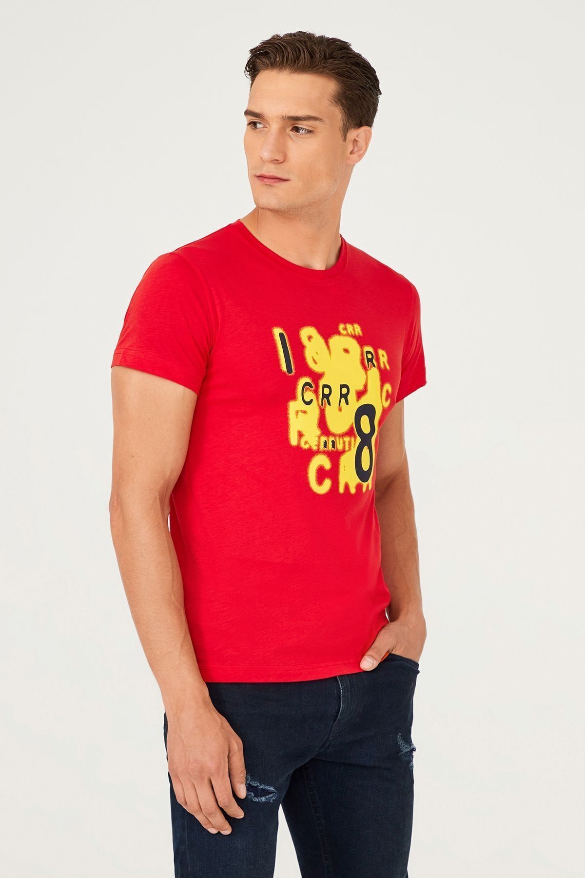 Bisiklet Yaka Erkek T-Shirt - 6