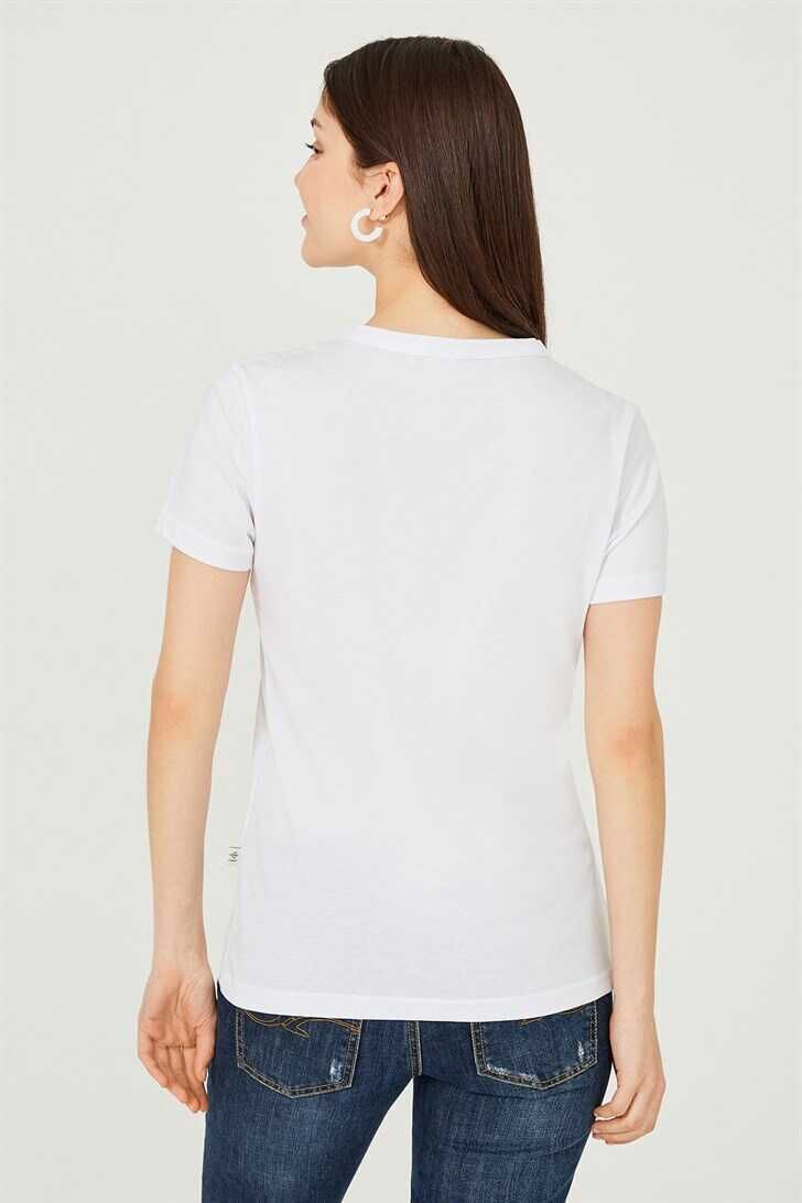 Bisiklet Yaka Kadın T-Shirt - 4