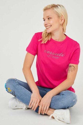 Bisiklet Yaka Kadın T-Shirt - Cerruti 1881