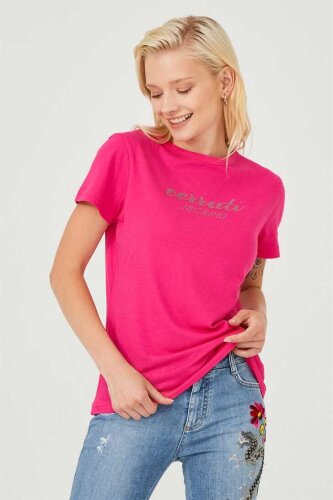 Bisiklet Yaka Kadın T-Shirt - 3