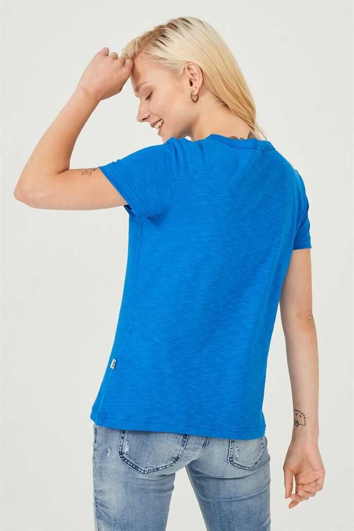 Bisiklet Yaka Kadın T-Shirt - 6
