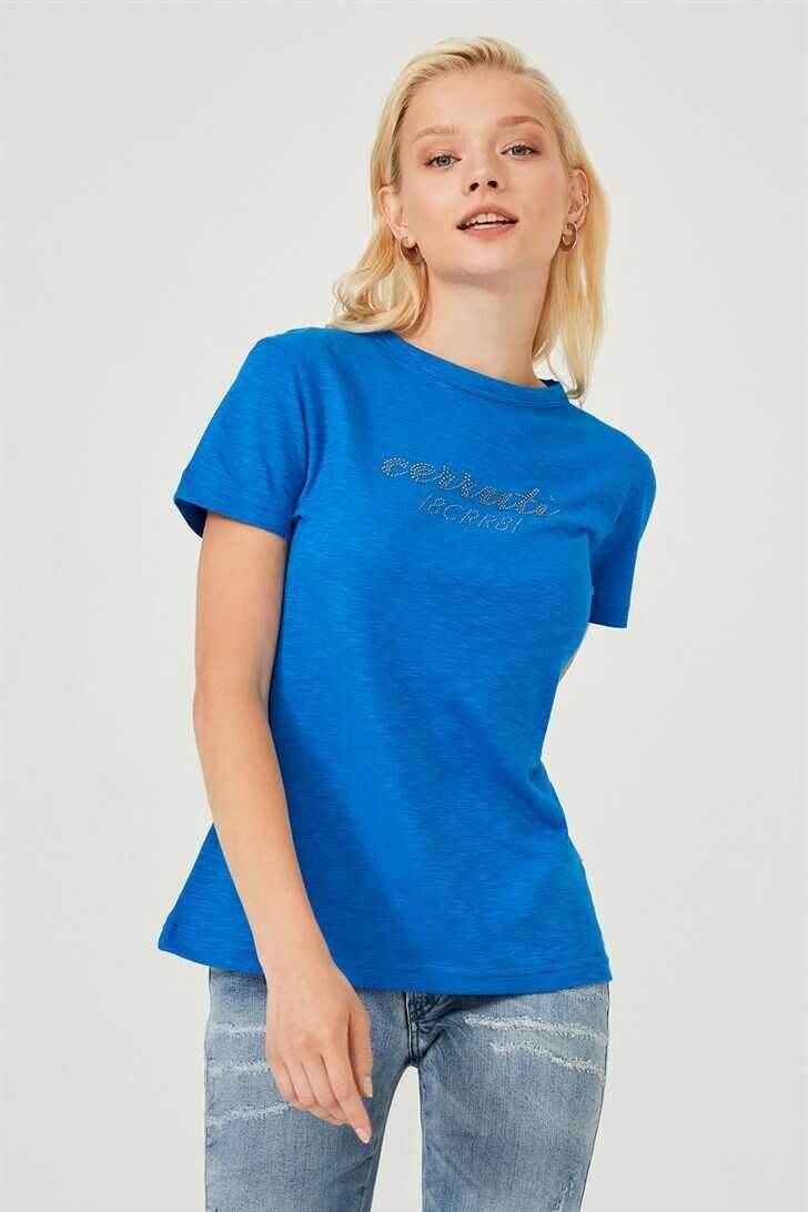 Bisiklet Yaka Kadın T-Shirt - 8