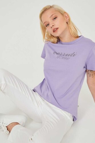 Bisiklet Yaka Kadın T-Shirt - 3