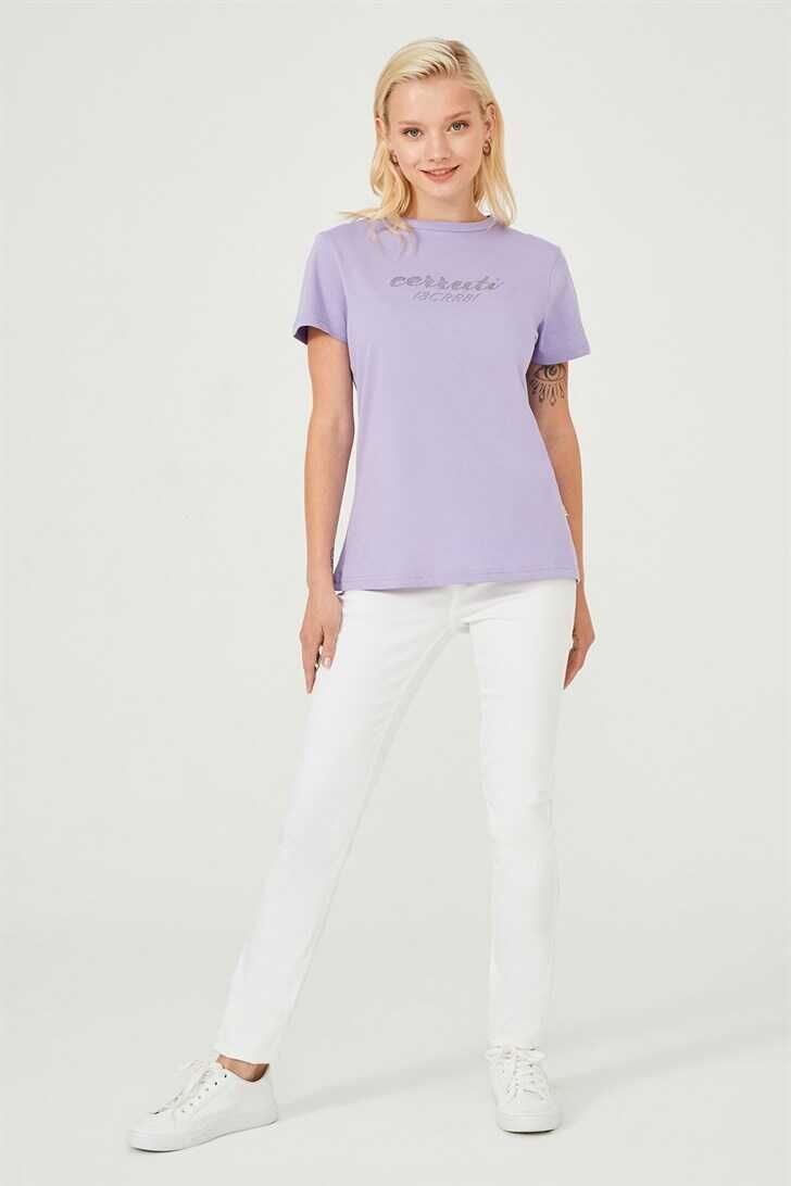 Bisiklet Yaka Kadın T-Shirt - 4