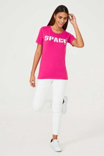 Bisiklet Yaka Kadın T-Shirt - 4