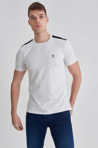 Brunello Cucinelli Erkek Bisiklet Yaka T-Shirt - 2