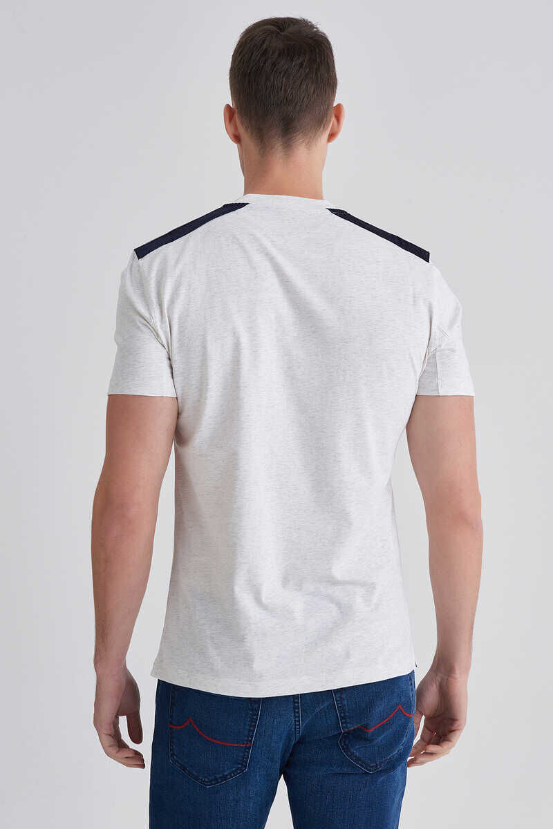 Brunello Cucinelli Erkek Bisiklet Yaka T-Shirt - 4