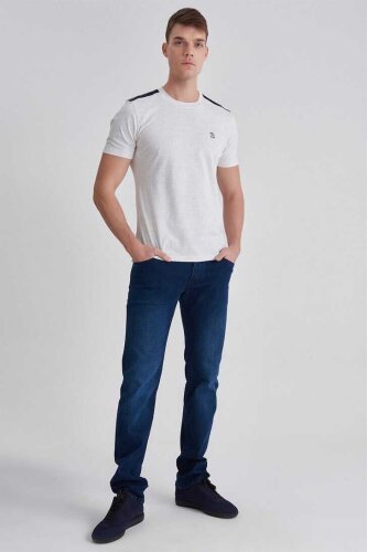 Brunello Cucinelli Erkek Bisiklet Yaka T-Shirt - 7