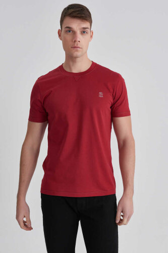 Brunello Cucinelli Erkek Bisiklet Yaka T-Shirt - 3