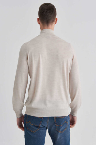 Brunello Cucinelli Erkek Fermuarlı Yün Hırka - 4