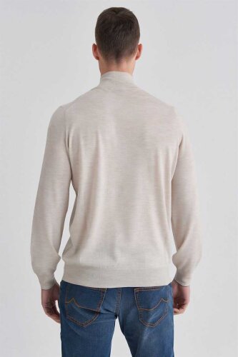 Brunello Cucinelli Erkek Fermuarlı Yün Hırka - 8