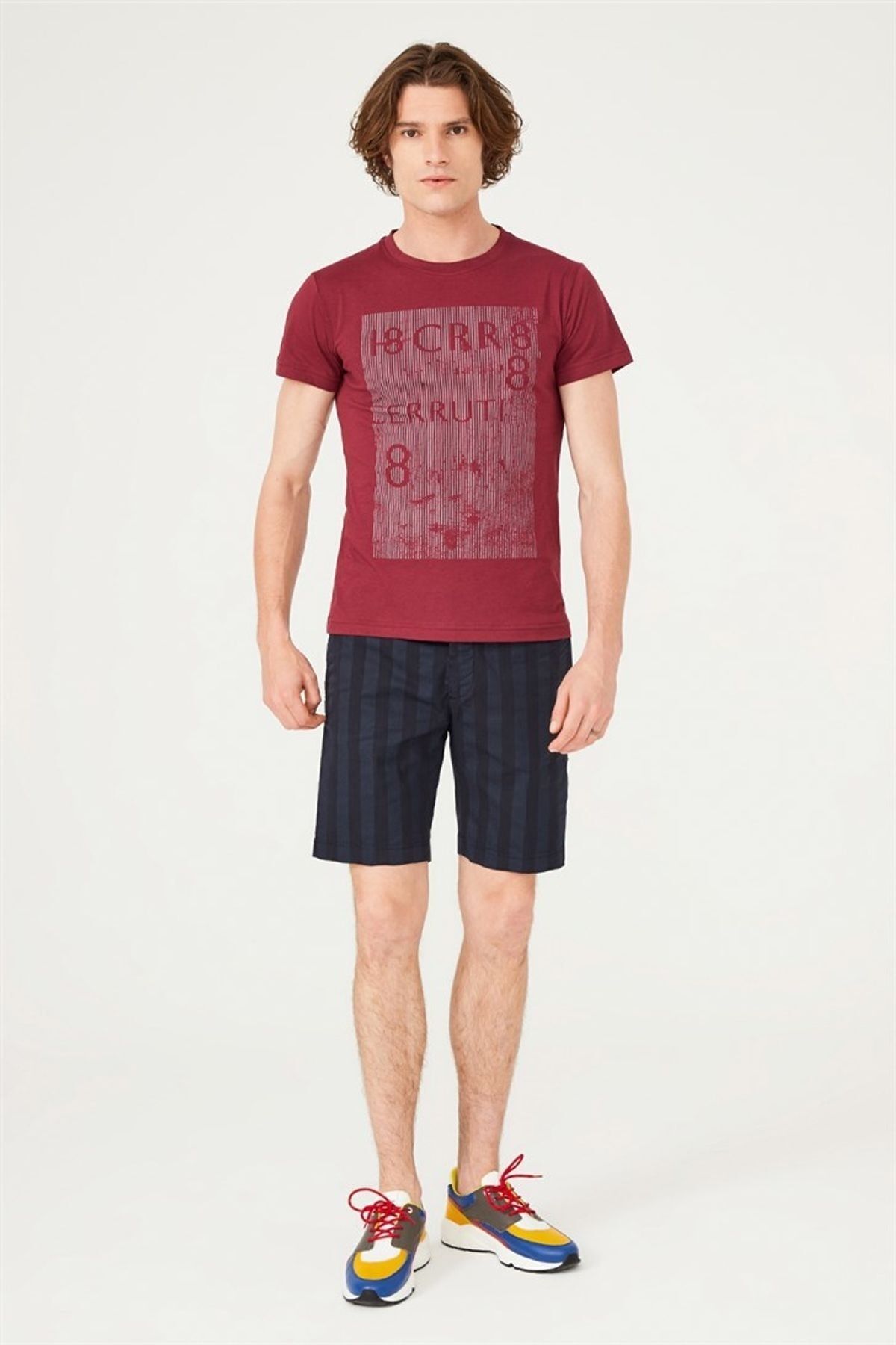 Cerruti 1881 Erkek Bisiklet Yaka T-Shirt - 13