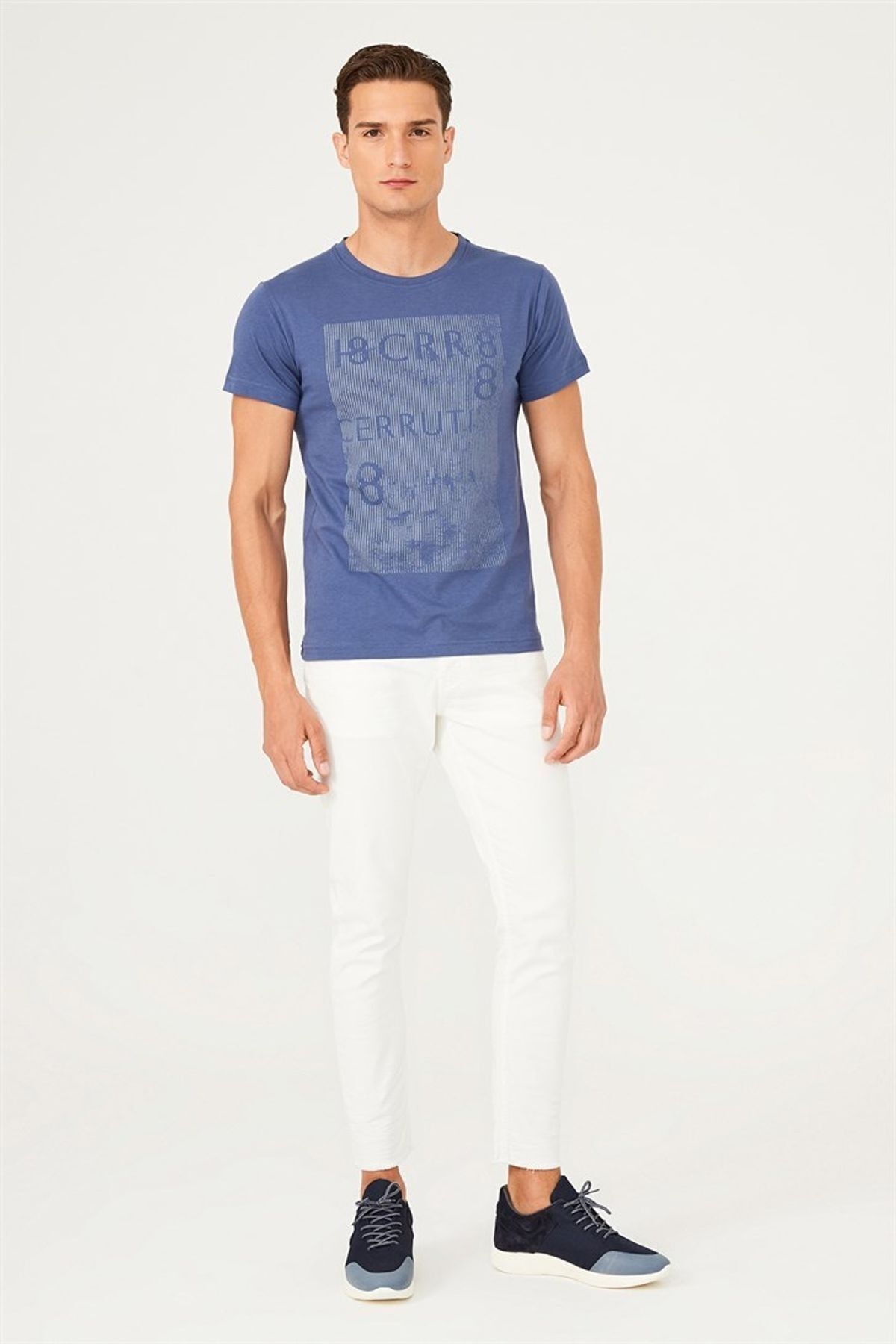Cerruti 1881 Erkek Bisiklet Yaka T-Shirt - 11