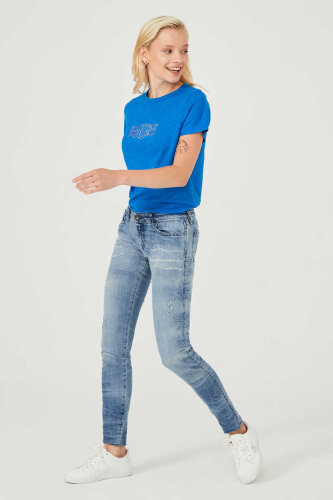Diesel Kadın Normal Bel Dar Paça Jean Pantolon - 2