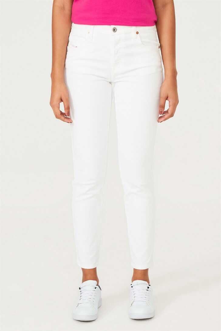 Diesel Normal Bel Dar Paça Kadın Jean Pantolon - 5