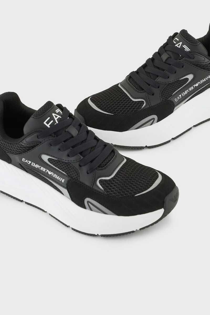 EA7 Erkek Logolu Bağcıklı Sneaker - 3
