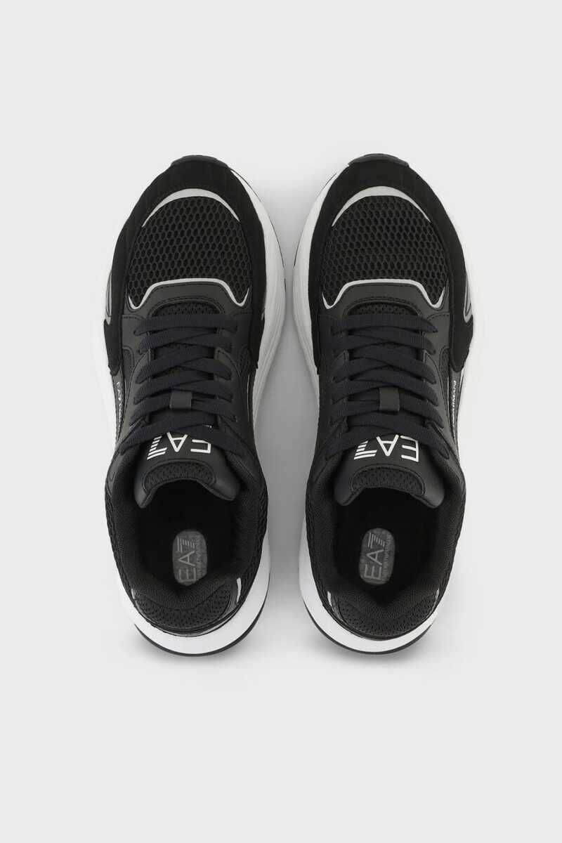 EA7 Erkek Logolu Bağcıklı Sneaker - 4