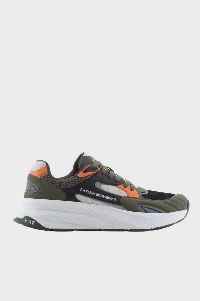 EA7 Erkek Logolu Bağcıklı Sneaker - 2