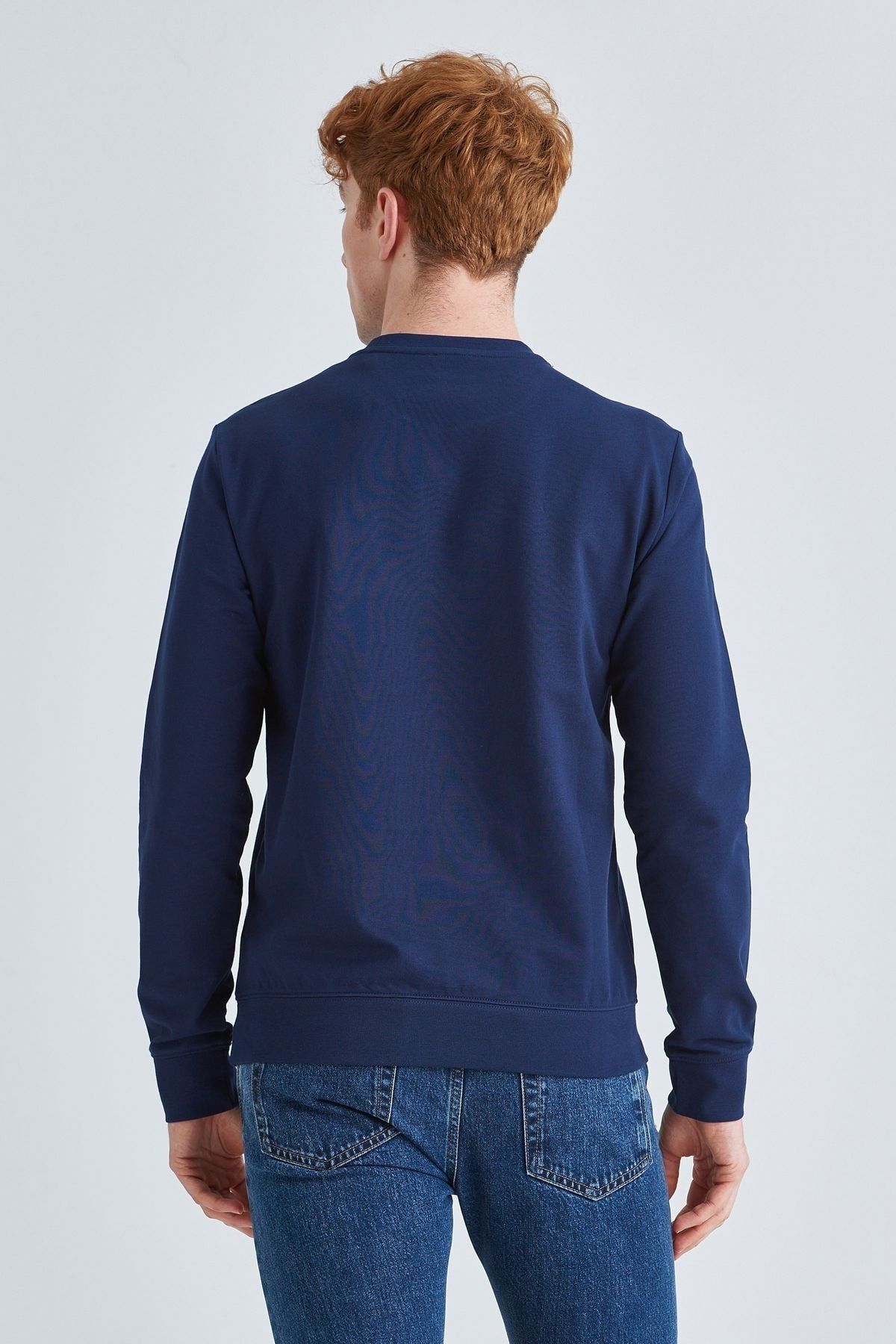 EA7 Logolu Bisiklet Yaka Erkek Sweatshirt - 10