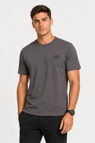 Emporio Armani Bisiklet Yaka Erkek Logolu T-Shirt - Emporio Armani
