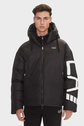 Emporio Armani Erkek Kapşonlu Şişme Mont - Emporio Armani