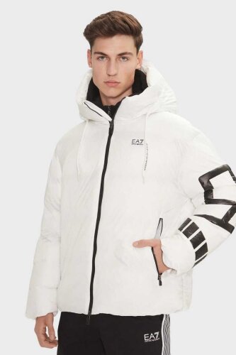 Emporio Armani Erkek Kapşonlu Şişme Mont - Emporio Armani