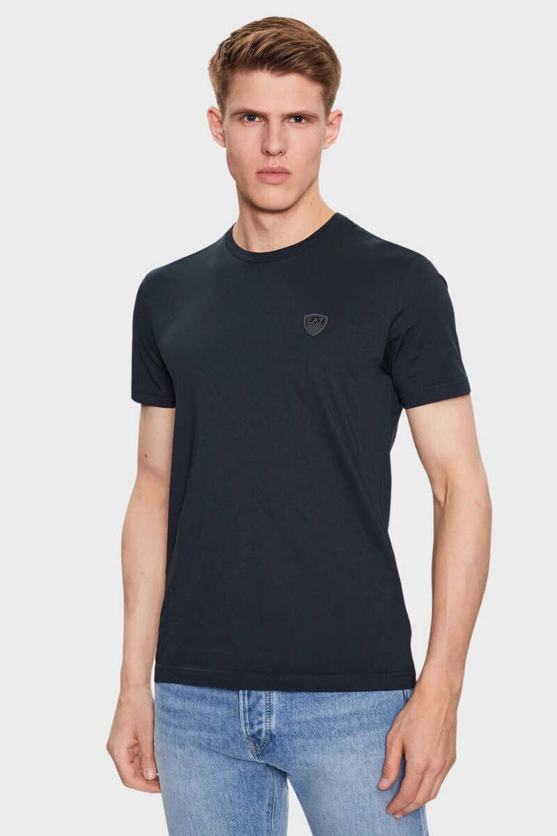 Emporio Armani Erkek Logolu Bisiklet Yaka T-Shirt - 1