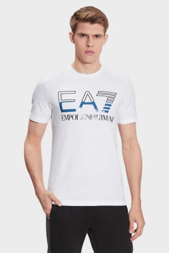 Emporio Armani Erkek Logolu Bisiklet Yaka T-Shirt - Emporio Armani