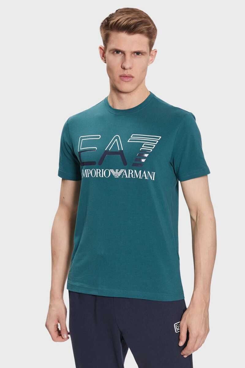 Emporio Armani Erkek Logolu Bisiklet Yaka T-Shirt - 1