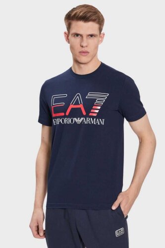 Emporio Armani Erkek Logolu Bisiklet Yaka T-Shirt - Emporio Armani