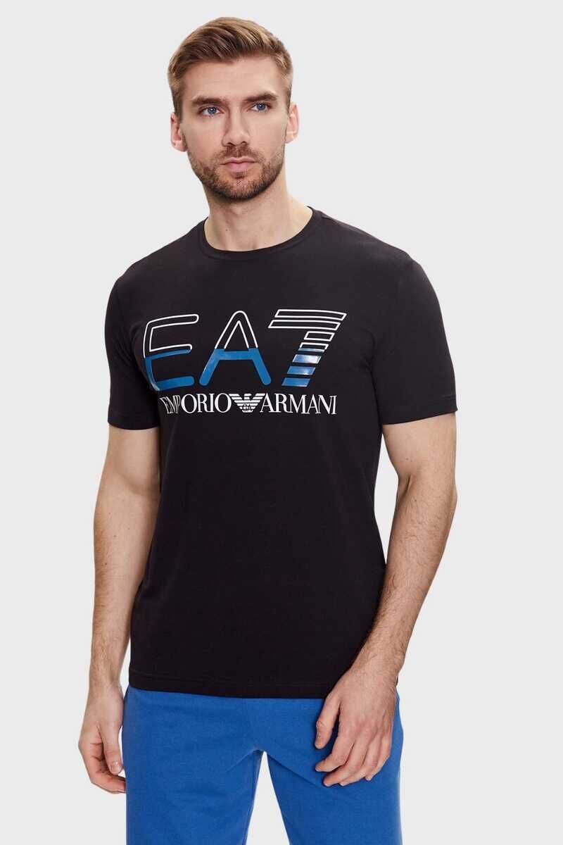 Emporio Armani Erkek Logolu Bisiklet Yaka T-Shirt - 1