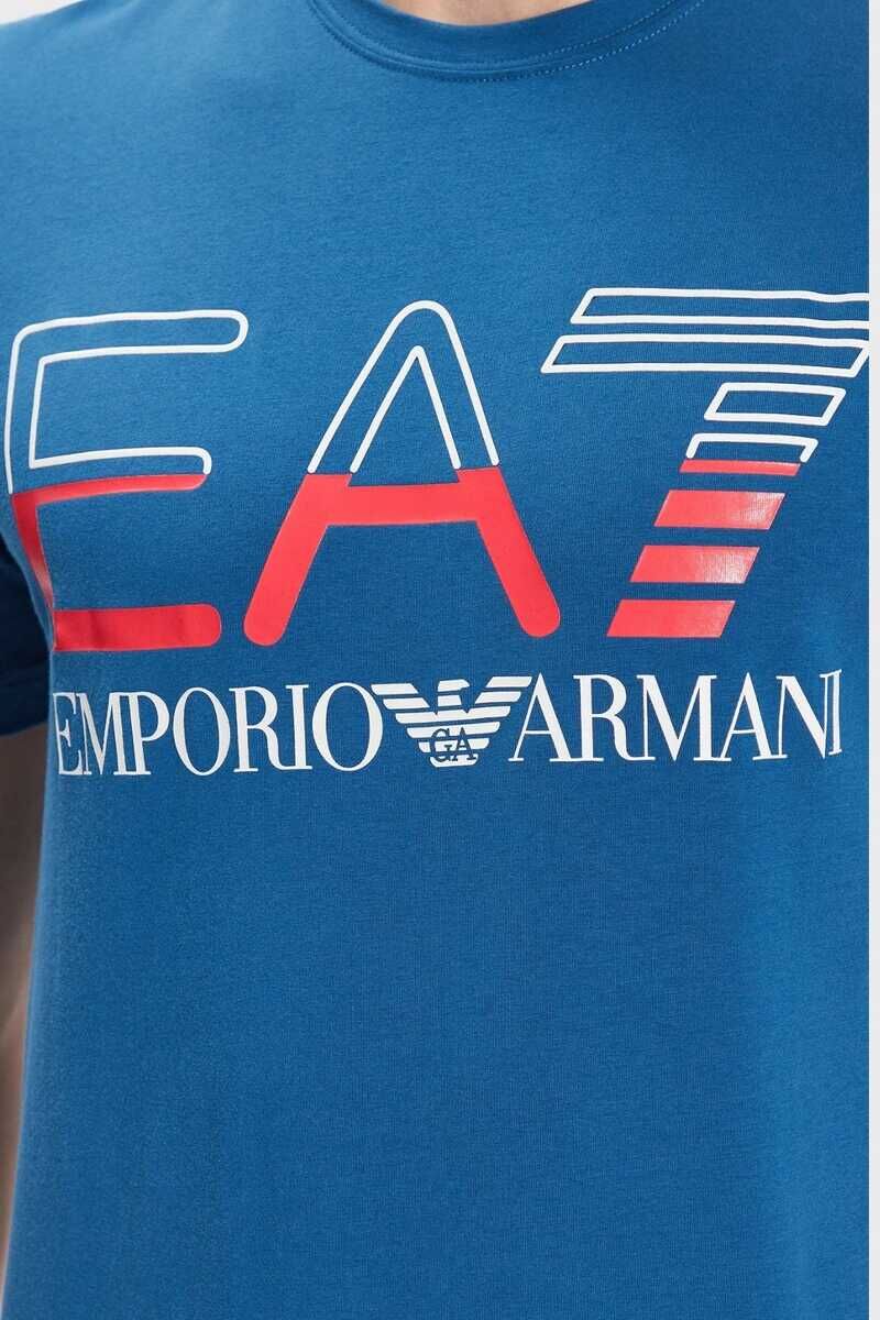 Emporio Armani Erkek Logolu Bisiklet Yaka T-Shirt - 4